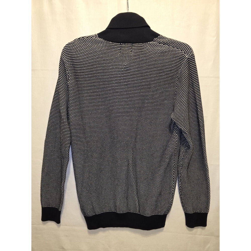 H&M Men's Black & White Sweater Shawl Collar Long Sleeve SZ: SMALL NWT - Picture 3 of 7